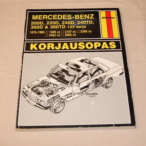 Korjausopas Mercedes-Benz 200D, 220D, 240D, 240TD, 300D & 300TD 123 sarja 1976-1985